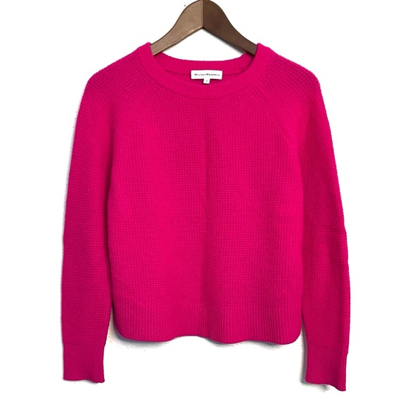 White + Warren Pink Crew Neck Sweater - Picture 1 of 6